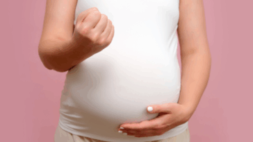 Angry pregnant woman