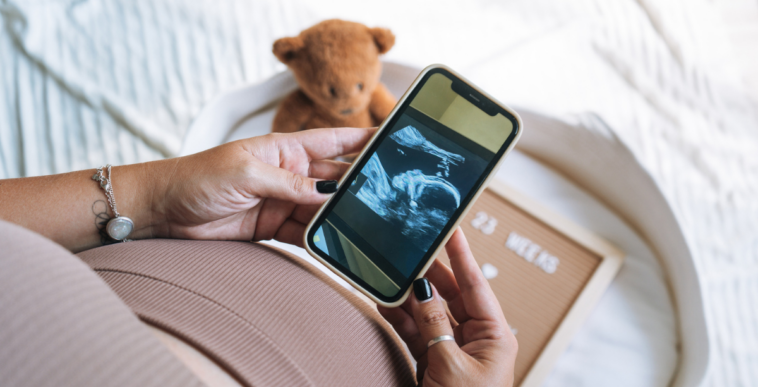 Person looking at ultrasound